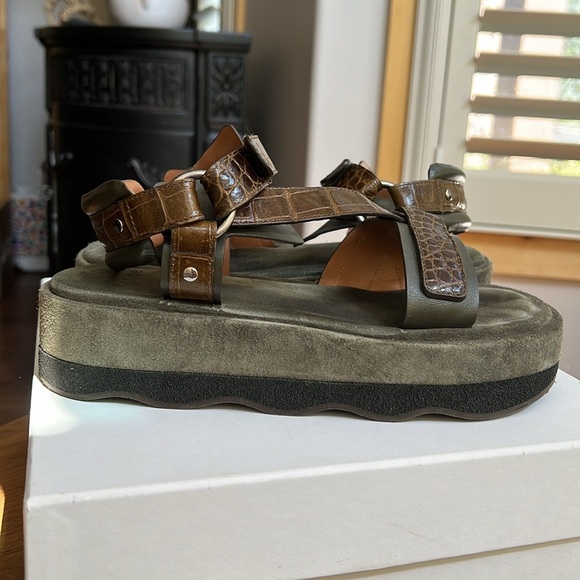 🐊 Chloe Wavy Sandals - sz 40 - Picture 8 of 14